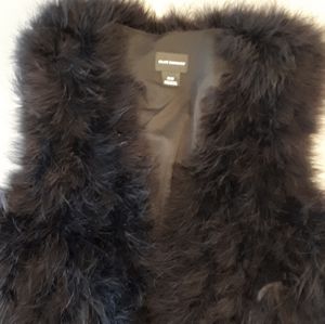 Club Monaco Women's Marabou Feather Vest - Size: Medium